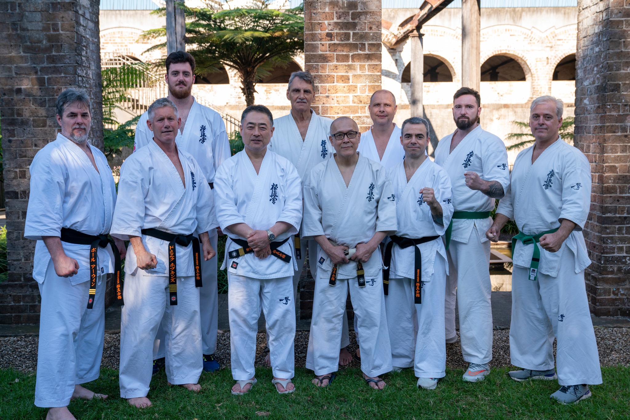 Senior Kyokushin instructors and participants at the 2024 South Pacific intensive